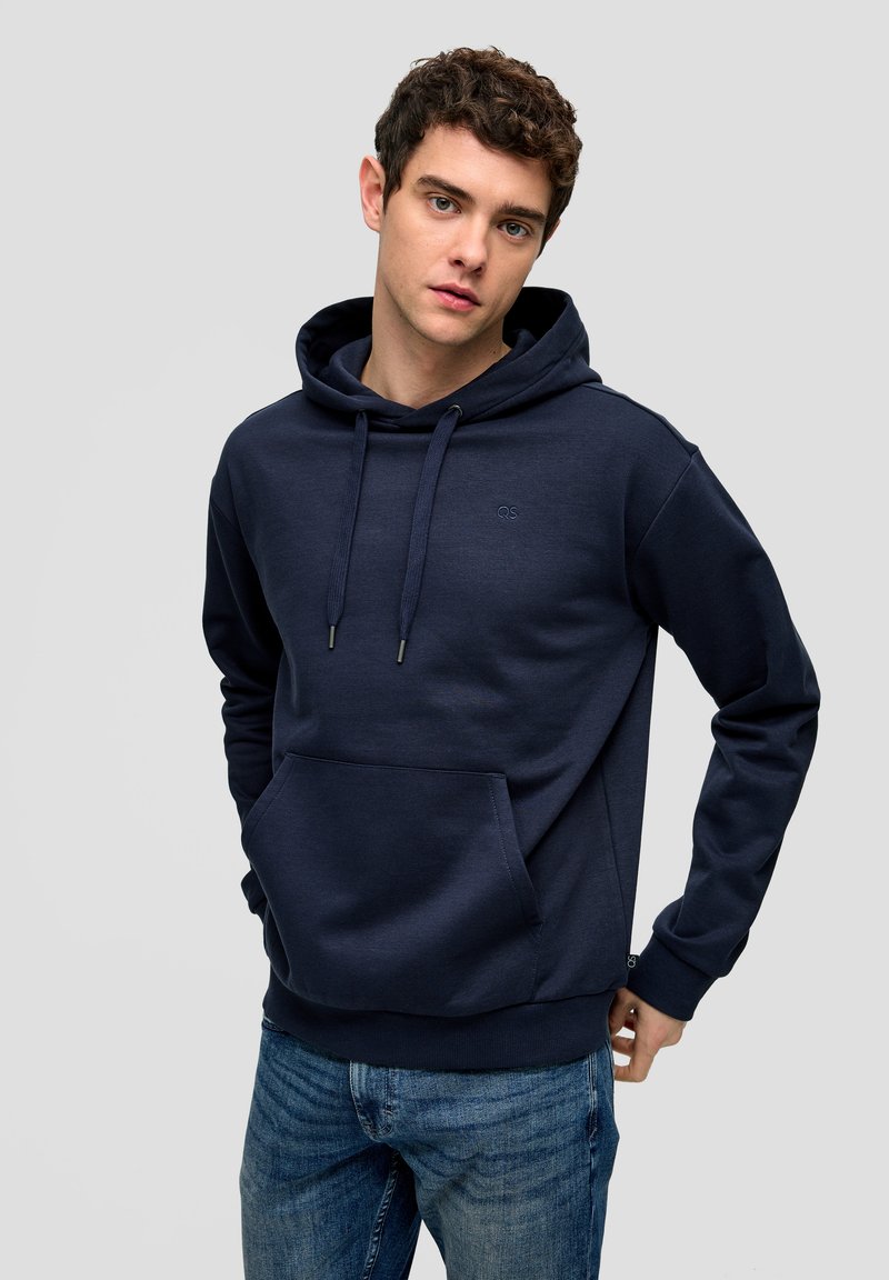 QS Felpa con cappuccio - tiefblau
