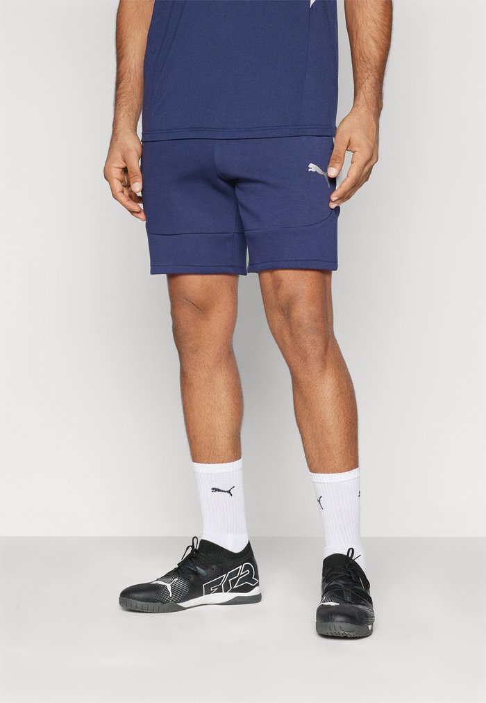 PUMA SHORTS - Pantalón corto de deporte - navy/silver/white