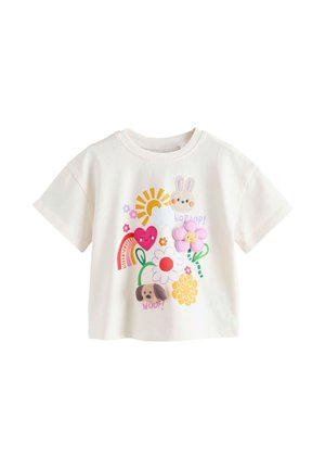 Next, REGULAR FIT - SHORT SLEEVE - T-shirts print - ecru white padded bunny