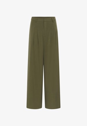 My Essential Wardrobe, MWHACE HIGH WIDE PANT - Trousers - olive night