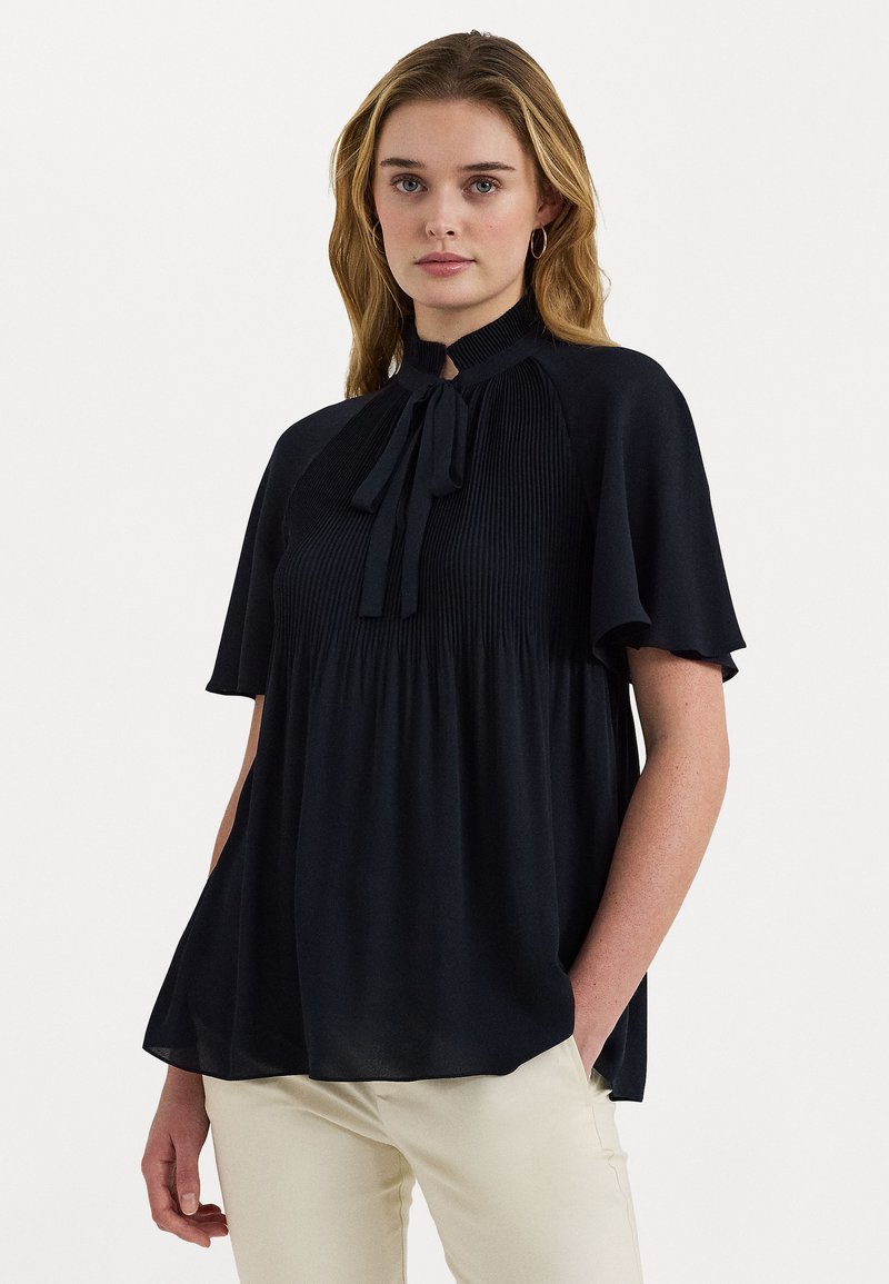 Lauren Ralph Lauren PLEATED GEORGETTE BLOUSE - Blusa - navy
