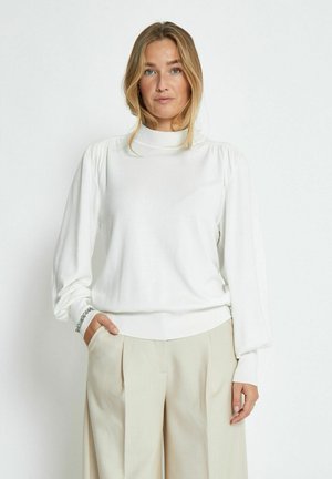 MOCK NECK - Strickpullover - broken white