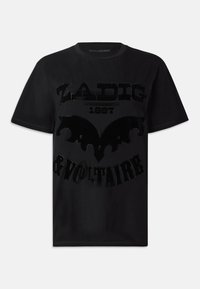 EDWIN FLOCK STRASS - Print T-shirt - black