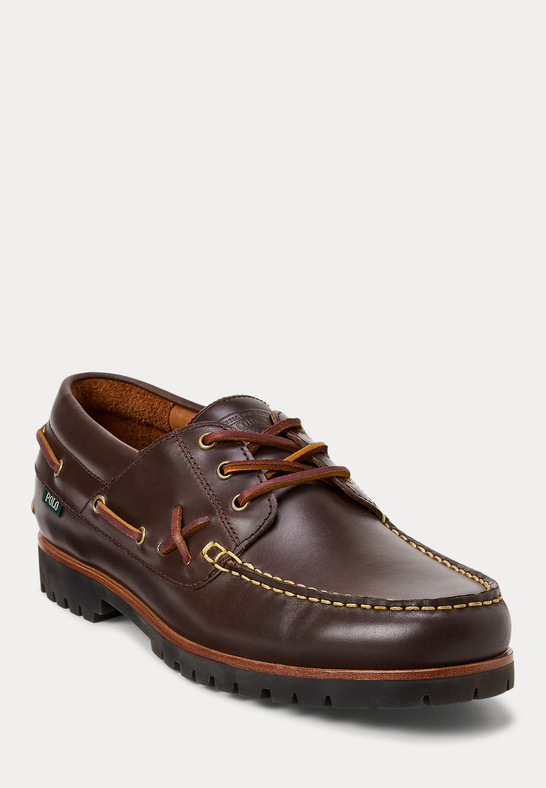Polo Ralph Lauren RANGER LEATHER BOAT SHOE - Boat shoes - dark