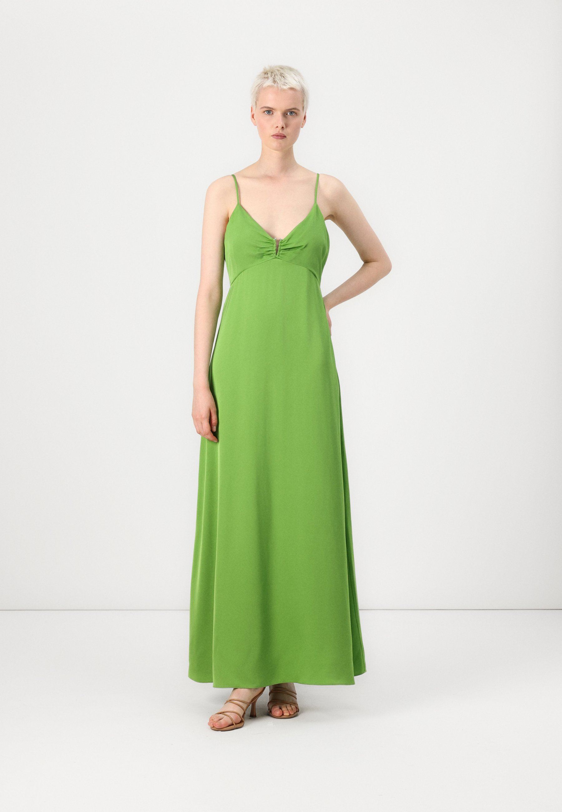 Selected SLFLAURINA RING DRESS - Maxi dress - spindle tree/olive