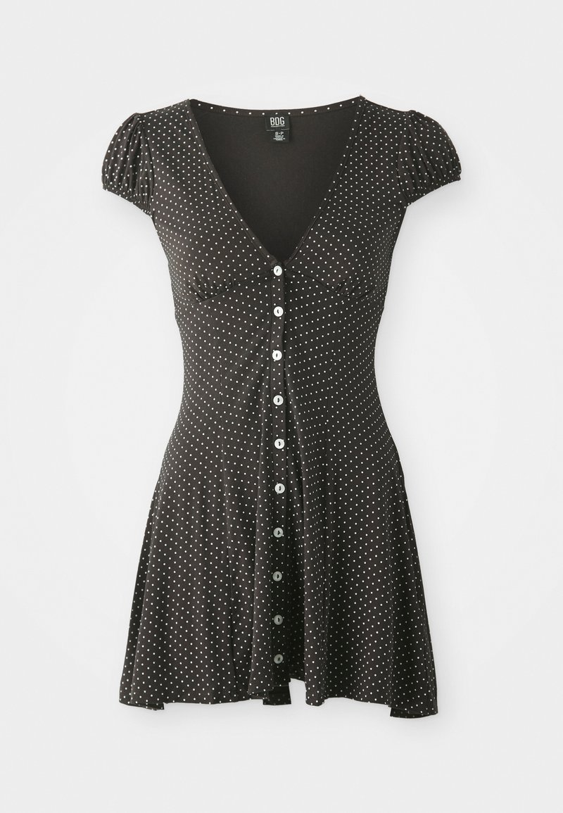 brown polka dot dress urban outfitters RAT BOI Dream Dress in Brown