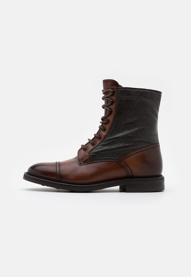 CHRIS - Lace-up ankle boots - castagna/testa