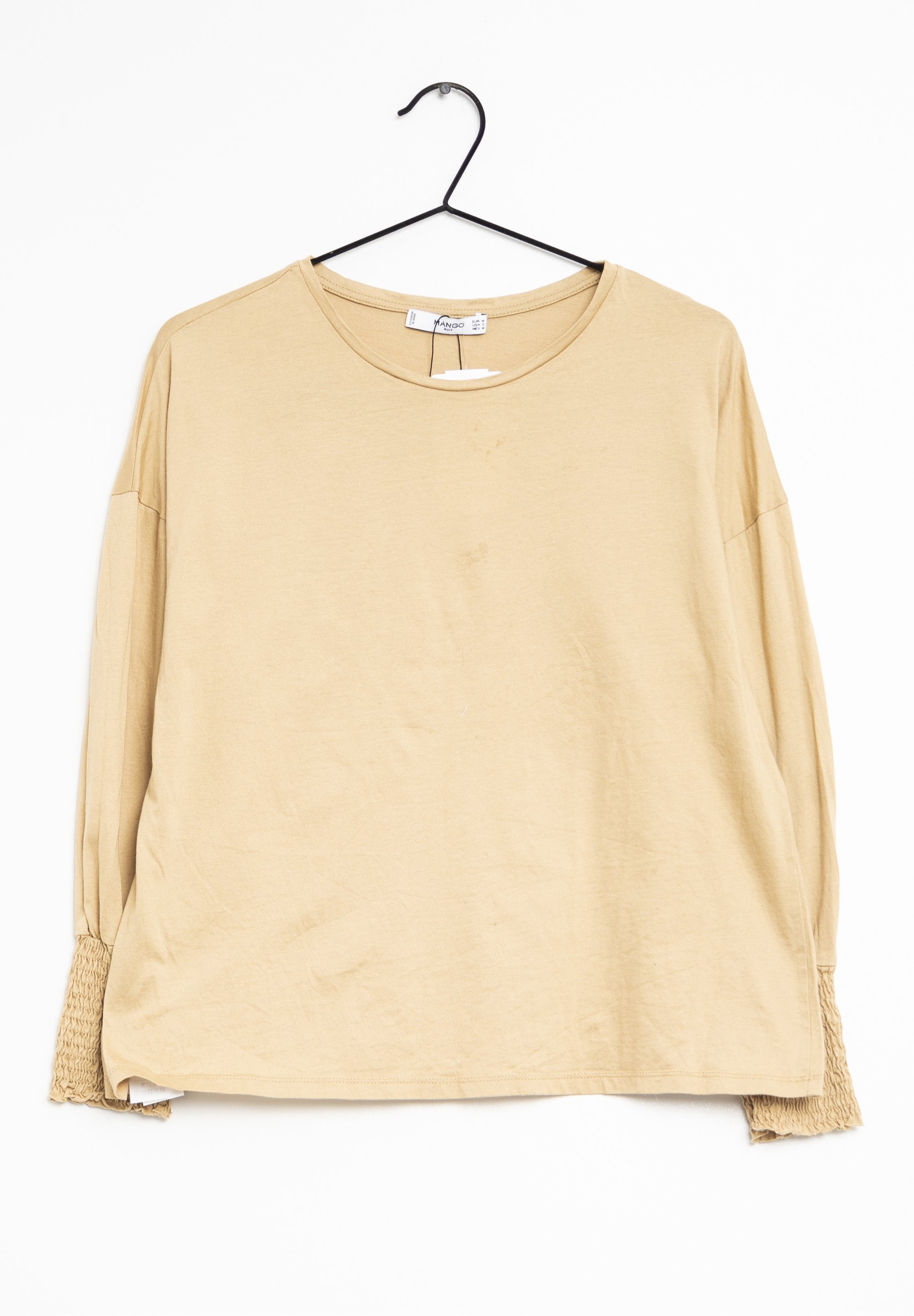 Mango Camiseta de manga larga beige (Segunda mano)