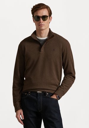 LUXURY JERSEY QUARTER-ZIP PULLOVER - Sweatshirt - cedar