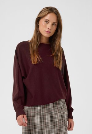 Culture, CUANNEMARIE BATWING - Pullover - winetasting melange