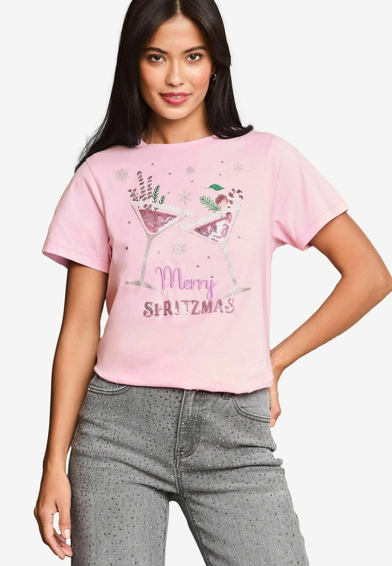 Lipsy Trükipildiga T-särk - pink
