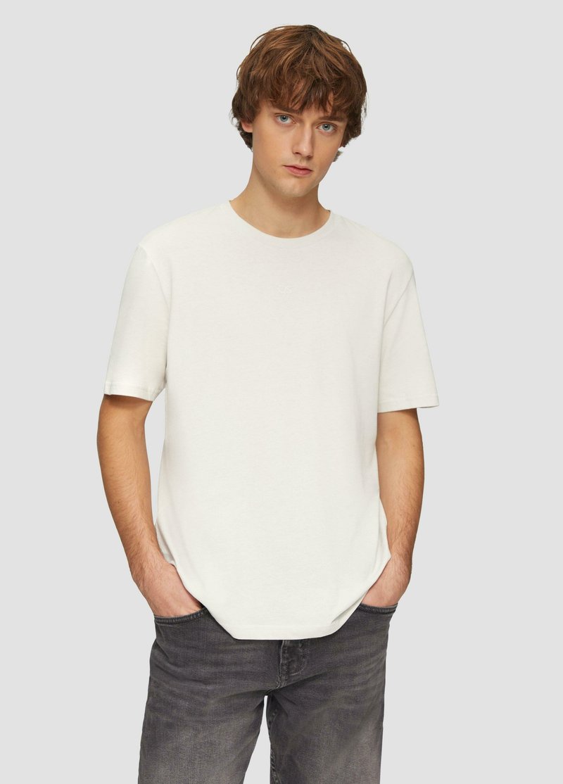 QS T-Shirt basic - hellgrau