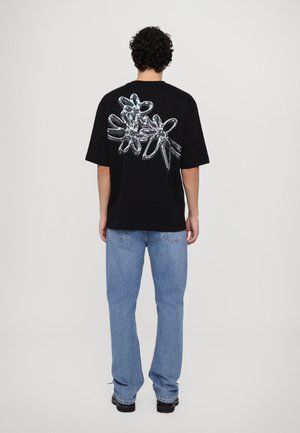 CHROME FLOWER UNISEX - Print T-shirt - black