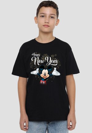 Disney MICKEY MOUSE FIREWORK NEW YEAR - Print T-shirt - black
