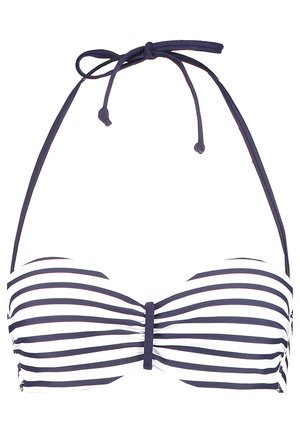 WIRE-BANDEAU - Bikini felső - white/navy