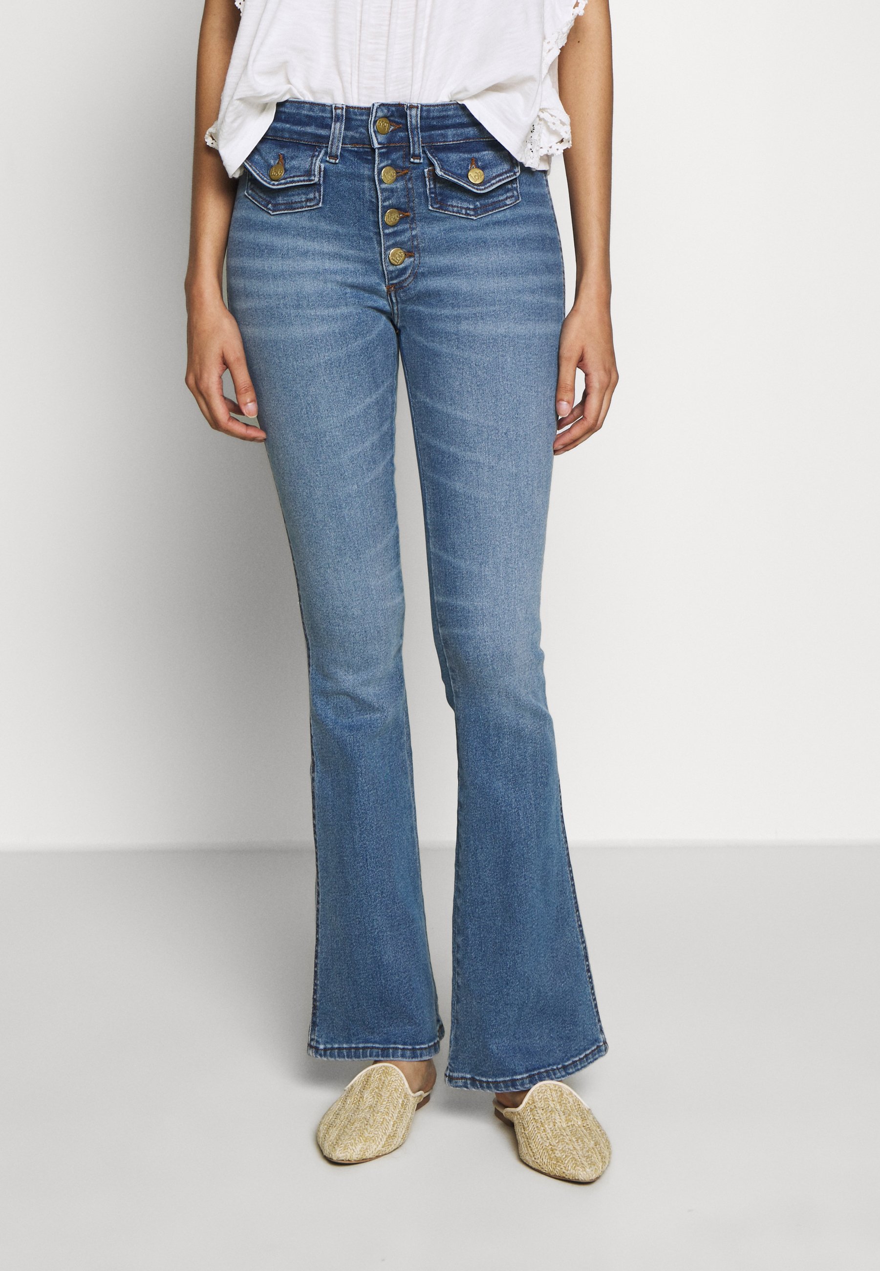 LOIS Jeans YOKO Flared jeans stone denim Zalando.no LOIS Jeans YOKO - Flared jeans - stone denim