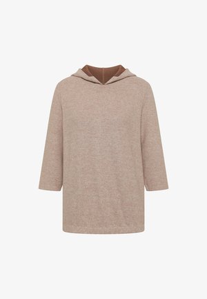 Cecil, 3/4-ARM SHIRT IM MELANGE-LOOK - Sweat à capuche - creamy mocha melange