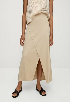 WITH SEAMS - Jupe portefeuille - beige