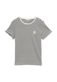 MIT STREIFENMUSTER - T-shirts print - black white irregular stripe