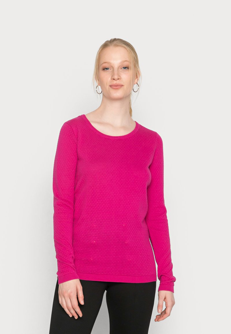 Vero Moda VMCARE STRUCTURE O-NECK - Camisola - very berry
