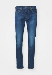 Unselected, dark-blue denim