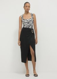 Calliope MIDI SPACCO - Gonna a tubino - ultrablack