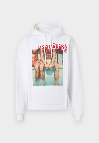 Dsquared2 RELAX FIT HOODIE - Melegítőfelső - white