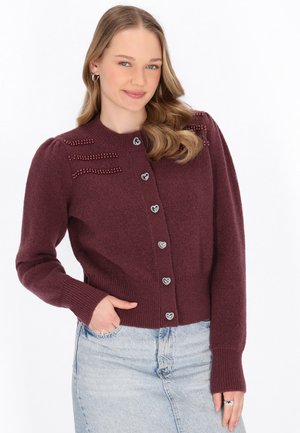 Strickjacke - burgundy