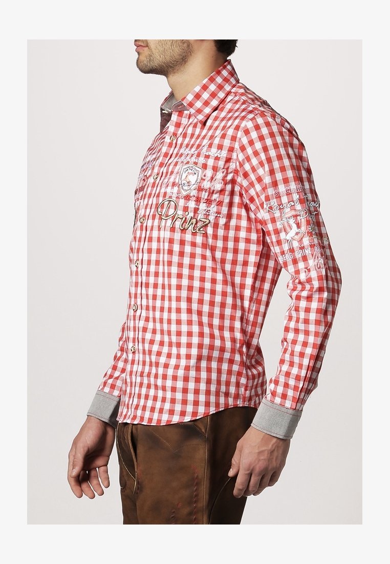 Cotone Tradizionale Camicia Bavarese Uomo Stockerpoint Leon - Con Ricami Cervo, Stile Tedesco Abbigliamento Tradizionale Uomo