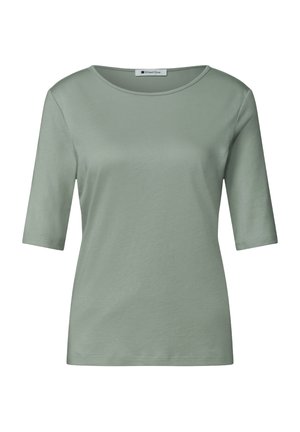 Street One, BASIC SOLID-COLOR CREW-NECK T-SHIRT - T-paita - eucalyptus green