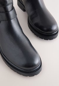 Next REGULAR FIT - FOREVER COMFORT BIKER - Aulinukai su platforma - black leather