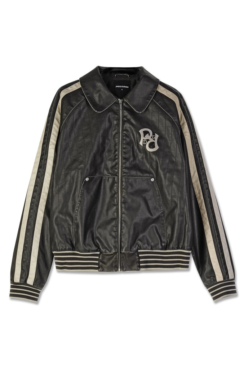 Pegador Imitatieleren jas zwart