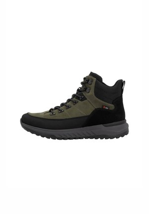 Bottines à lacets - khaki schwarz