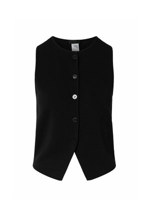 LIU JO, LIU JO KNIT VEST WITH LACE DETAIL - Chaleco - black
