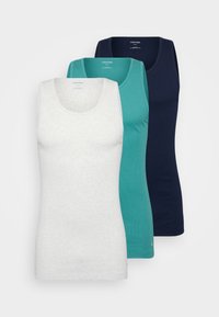 TEES 3 PACK - Aluspaita - shoreline/snow heather/lively teal