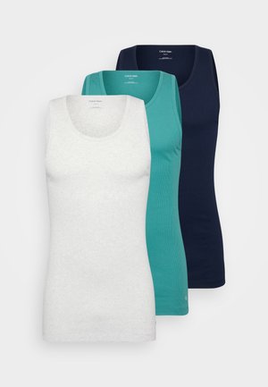 Calvin Klein Underwear TEES 3 PACK - Maglietta intima - shoreline/snow heather/lively teal