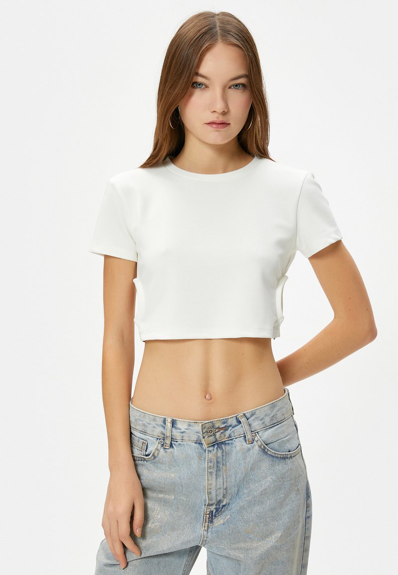 Koton SHORT SLEEVE CREW NECK  - Camiseta básica - white