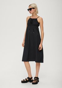 QS STRUKTURIERTES  - Jerseykleid - schwarz