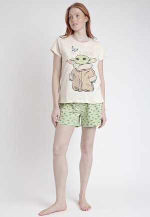 MANGA CORTA HELLO FRIEND SET - Conjunto de pijama - crudo