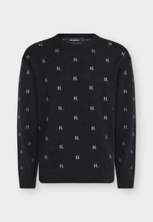 KARL LAGERFELD, KNIT CREWNECK - Pullover - black