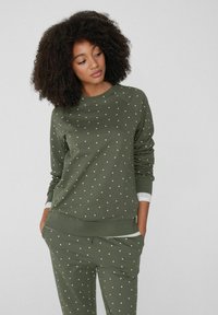 Tezenis Sudadera - military green stampa polka dot
