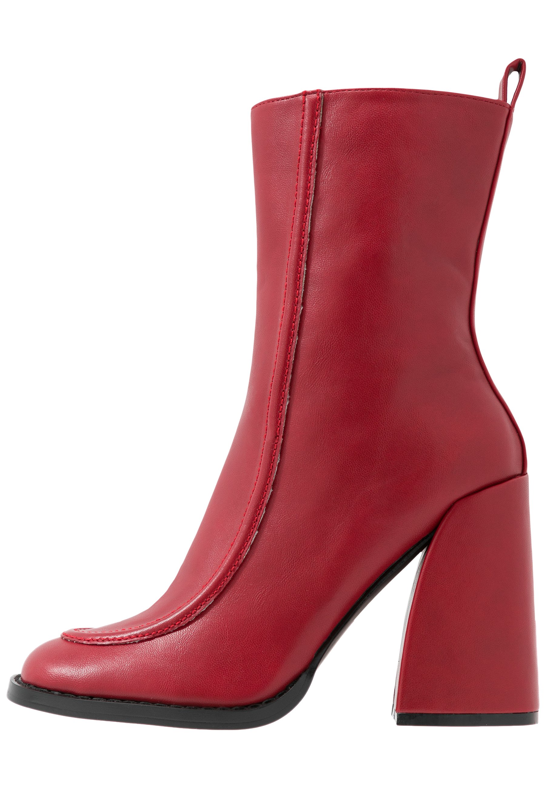 VEGAN Enkellaarsjes met hoge hak red VEGAN Enkellaarsjes met hoge hak red