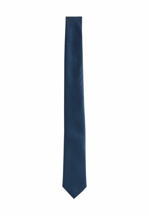 TEXTURED - Tie - navy blue