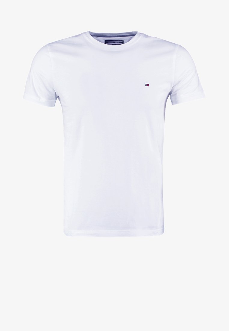 Tommy Hilfiger New Stretch Tee C Neck T Shirt Bas Classic White Vit Zalando Se