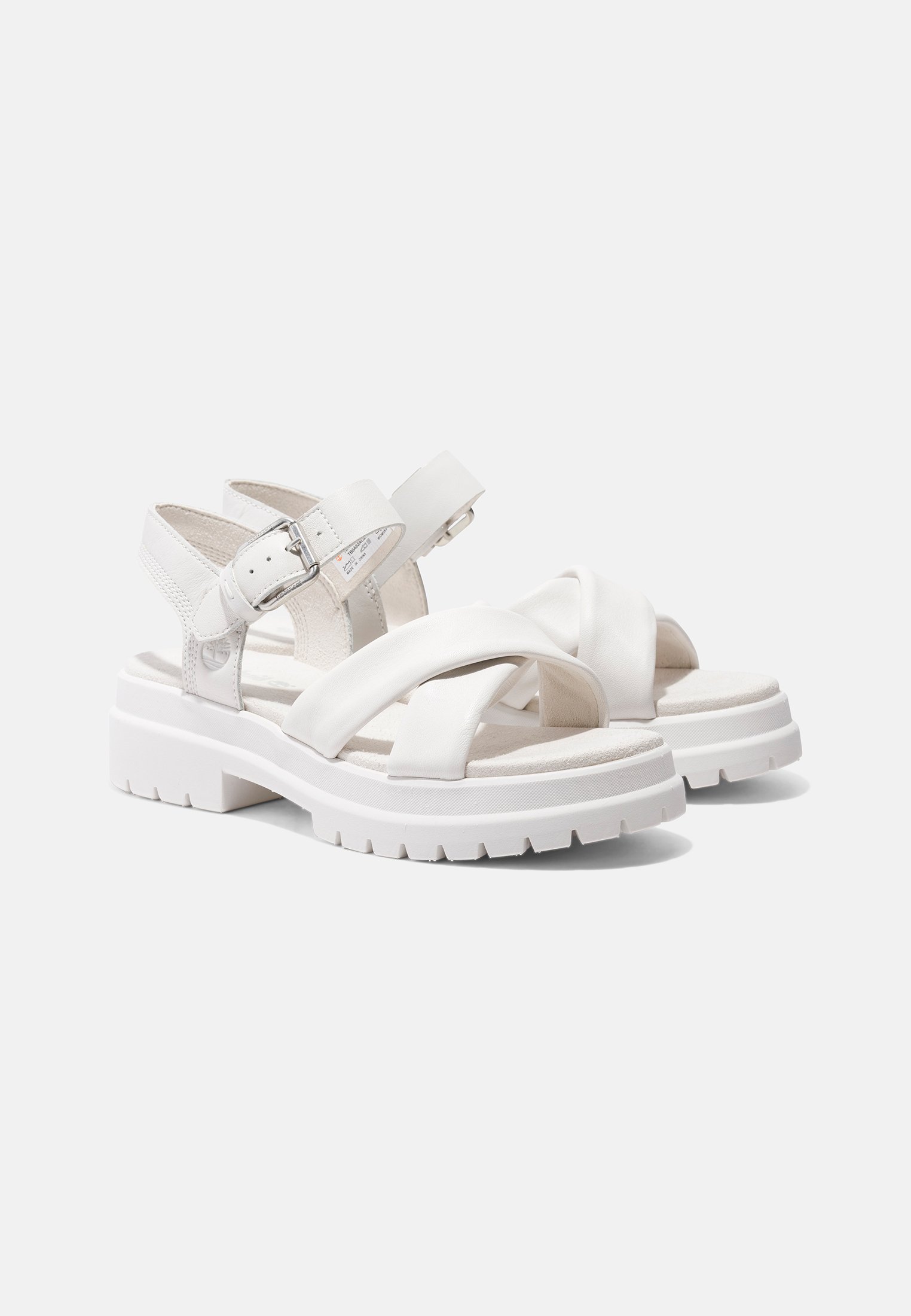 Timberland LONDON VIBE CROSS - Platform sandals - white full grain