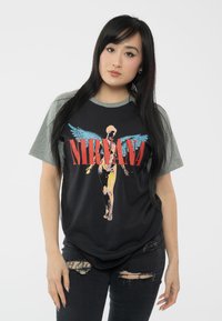 Paradiso Clothing NIRVANA IN UTERO ANGELIC RAGLAN - Print T-shirt - black