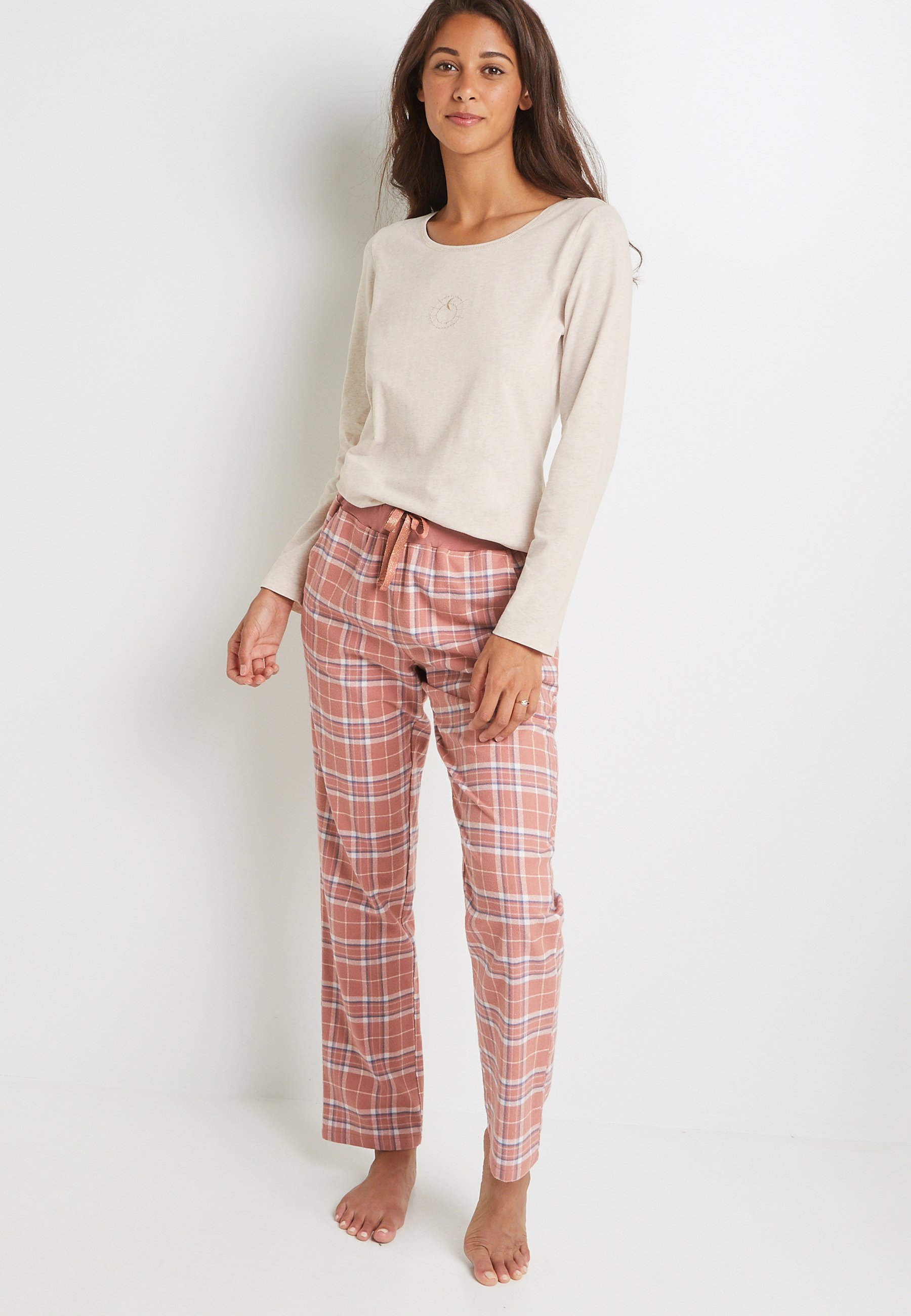 pyjama femme rouge gorge