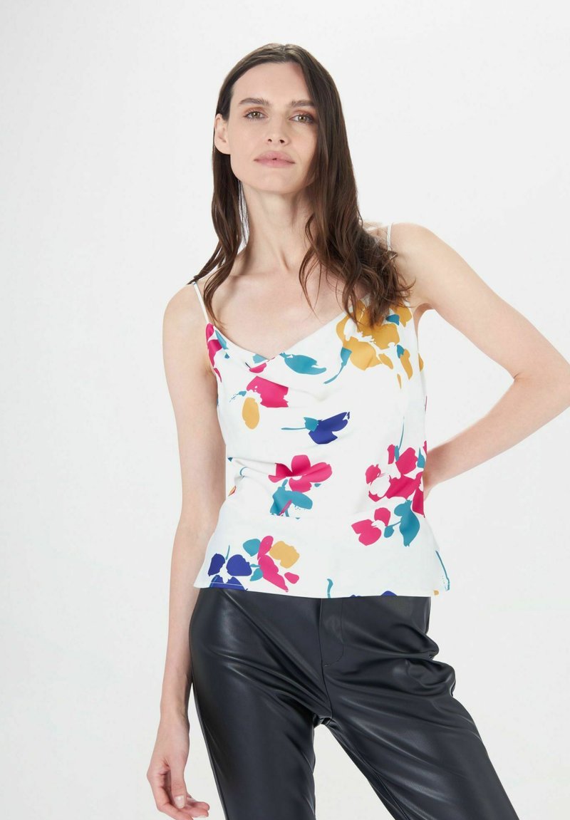 Top Débardeur DESIGUAL - Fleurs, Strass & Dentelle - Taille XS - Vert - Occasion Très Bon état