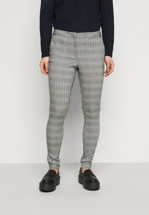 JESSICA CHECK BENGALINE - Trousers - grey