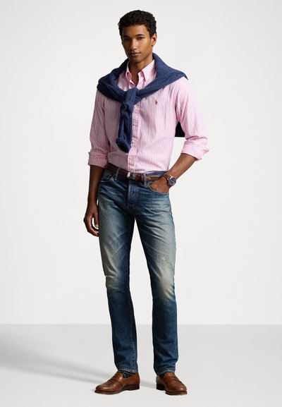 Polo Ralph Lauren CUSTOM FIT STRIPED SHIRT - Krekls - pink/white